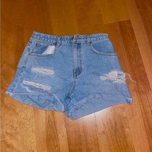 Overside Denim Short Shorts